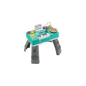 Fisher-Price Ma Table d’Activités de DJ Rires & Éveil | Table d'Activité Bébé Lumineuse et Musicale | Jouet d'Éveil Progressif dès 6 Mois, Version: Allemande Emballage réduit, HXG09