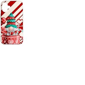 Nain de Noël en sucre d'orge mignon bohème rouge vert café Coque pour iPhone 16 Plus
