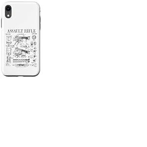 Fusil d'assaut vintage pistolet militaire arme à feu brevet Coque pour iPhone XR