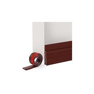 Vinabo 100 cm x 5 cm Joint de Porte en Caoutchouc, Joint pour Porte Adhésive, Bande D'étanchéité, Calfeutrer Bas de Porte, Joint Inférieur Isolation Insonorisé Anti-poussière (Marron)