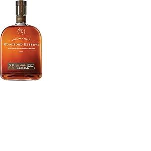 Woodford Reserve Bourbon - Whiskey américain triplement distillé - Notes de caramel, agrumes, cannelle et cacao - Se Déguste Pur ou en Cocktail - 45,2% vol - bouteille 70cl