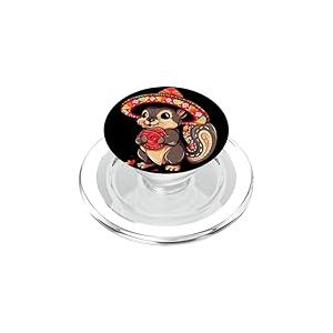 Chapeau &Eacute;cureuil Mexicain Sombrero Cinco de Mayo Amoureux d'&eacute;cureuil PopSockets PopGrip pour MagSafe