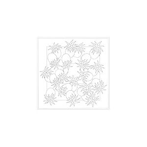 H DUPONT DUPCARVP001C - Un Carr&eacute; de Soie &agrave; peindre - Tissu 100% soie - 90x90cm - Ananas