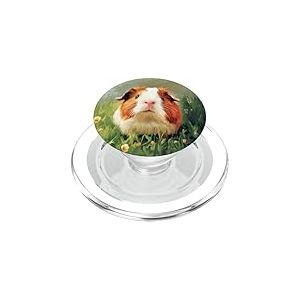 Cochon d'Inde Fleurs Animaux Mignons Cochon d'Inde Dr&ocirc;le PopSockets PopGrip pour MagSafe
