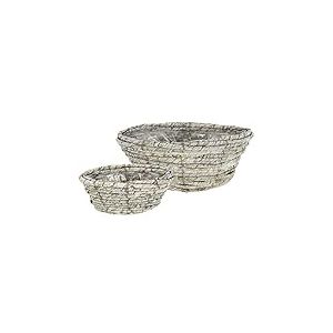 Flair Flower Lot de paniers en Osier avec revêtement en Film Plastique - pour Plantes et Pots de Fleurs
