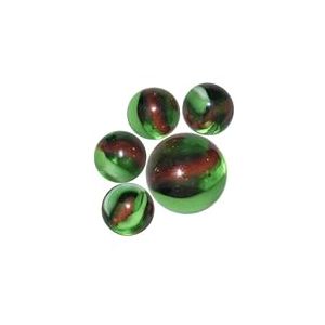 mesbilles - 25 Billes en Verre Croco : 24 Billes et 1 Calot