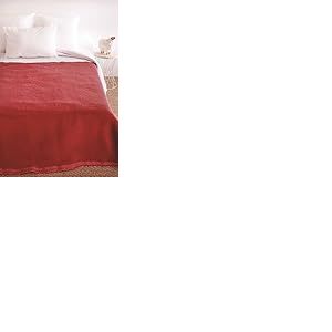 Toison d’or Couverture Volta en Laine Woolmark, 180cm x 240cm Taille, Bois De Rose, Twin