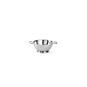 HENDI Passoire de cuisine, egouttoir, tamis pour la cuisine et le lavage des pâtes, des nouilles, des fruits, des légumes, des salades, rond, perforée, avec base et 2 poignées, ø280x(H)135 mm, Inox