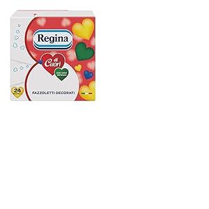 Regina - Mouchoirs en papier - 24 unités - Rouge - 1 épaisseur - Boîte