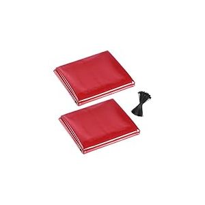 VEVOR Rideau de Soudage Lot de 2 &Eacute;cran de Soudage Vinyle Ignifuge 1,74 x 2,34 m &Eacute;cran de Protection Soudure Portable avec Protection UV 6 Niveaux, Trous de Suspension, pour Atelier, Industrie, Rouge