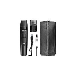 WAHL Manscaper Lithium Groin and Body Trimmer, tondeuse pour le corps, tondeuse entièrement étanche, utilisation humide/sèche, Smart Trim Technology LED, lames à bille Safe-Touch, rechargeable, noir