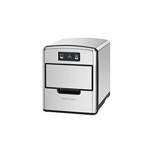 ProfiCook PC-EWB 1187 Bac à glaçons avec panneau de commande tactile, glaçons disponibles en quelques minutes, 3 tailles de glaçons au choix, boîtier en acier inoxydable de qualité supérieure.