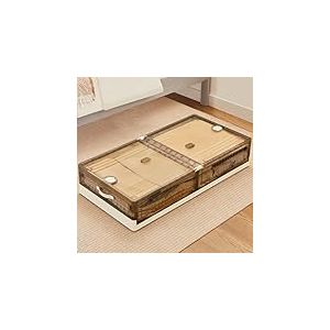 VECELO Rangement sous le lit avec roulettes, boîtes de rangement empilables sous le lit, conteneurs de rangement sous le lit avec couvercles, boîte pliable en plastique pour vêtements, chaussures