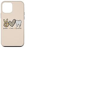 Cute Peace Love Dentaire Assistant Dentaire Dentiste Hygi&eacute;niste Coque pour iPhone 12 Mini