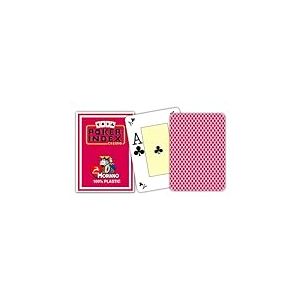 Modiano Cartes Poker Index 100% Plastique (Rouge)