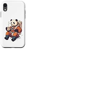 Panda Astronaute avec caf&eacute; Astronaute de l'espace Panda Coque pour iPhone XR
