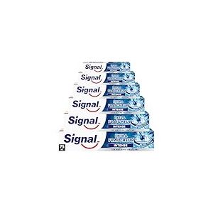 SIGNAL - Dentifrice Extra Fraicheur Intense - 12h d'haleine fraiche - Extra longue durée - 96% d'ingrédients d'origine naturelle (lot de 6x75ml)