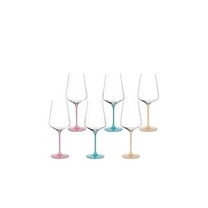 LEONARDO HOME Brera 046980 Lot de 6 verres à calice, verres à vin, de qualité supérieure et modernes, verres à cocktail tendance et colorés pour la maison, les fêtes, 560 ml