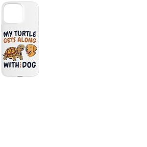 Ma Tortue s'entend Bien avec Le Chien Funny Box Turtle Coque pour iPhone 15 Pro Max
