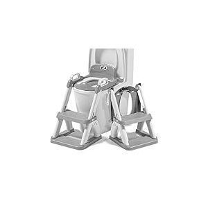 R&eacute;ducteur de toilette enfant avec marche &ndash; Si&egrave;ge WC pliable pour apprentissage de la propret&eacute; &ndash; Rehausseur WC enfant avec escalier antid&eacute;rapant &ndash; Pour gar&ccedil;ons et filles