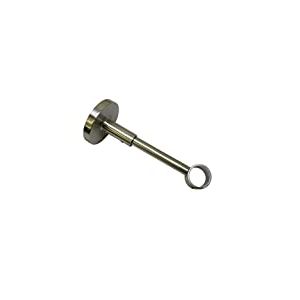 GARDINIA Support de tringle à rideau avec plaque de fixation en métal, Pour 1 tringle, Support fermé, Matériel de fixation inclus, Série Chicago, Diamètre: 20 mm, Effet inox