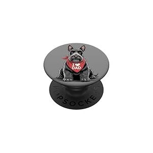 I Love Dad Scottish Terrier Lover Dog Fête des pères PopSockets PopGrip Adhésif