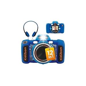 VTech KidiZoom Duo FX Bleu - Appareil Photo numérique Robuste avec Applications créatives et Fonctions de Jeu - pour Enfants de 4 à 10 Ans
