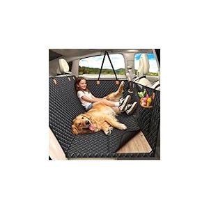 Lekereise Extension de siège arrière pour Chien, Housse pour Banquette arrière, hamac à Fond Rigide pour Voiture, pour Matelas pneumatique de Camping, hamac de Voyage pour Voiture/SUV (Noir)