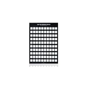 Enno Vatti Poster de film d'horreur &ndash; Top 100 des films &agrave; gratter &ndash; Poster effrayant avec films embl&eacute;matiques &ndash; Cadeau pour les fans de films d'horreur et ajout unique &agrave; n'importe quelle d&eacute;coration de