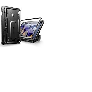 Dexnor pour Coque Samsung Galaxy Tab S7/S8, [Protecteur d'&eacute;cran int&eacute;gr&eacute; et Support] Protection de qualit&eacute; Militaire Robuste Coque de Protection Antichoc Samsung Galaxy Tab S7/S8 - Noir