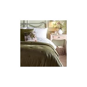 Appletree Couvre-lit matelass&eacute; en Velours Vert Olive (220 x 150 cm) &ndash; Motifs r&eacute;versibles &ndash; Velours Doux au Toucher &ndash; Couvre-lit Chesterfield touffet&eacute; &agrave; Boutons