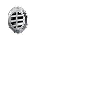 Stiebel Eltron Grille d'air Ronde WG avec Filtre à air Sortie Plafond LVE WA, adaptée pour Mur et Plafond dans la Zone d'extraction, Acier Inoxydable brossé, Design Trou Long, 0