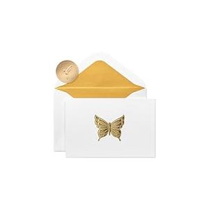 Papyrus Lot de 16 cartes vierges avec enveloppes, papillon doré