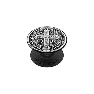 Médaille de Saint Benoît Petite Croix de Saint Benoît PopSockets PopGrip Interchangeable