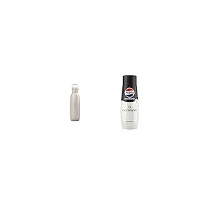 Sodastream Fizz&Go Cool Gourde isotherme en m&eacute;tal 0,9L + 1 Concentr&eacute; Pepsi Z&eacute;ro Sucres| Passe au lave-vaisselle | Garde au chaud et au froid jusqu'&agrave; 12 heures | Sans BPA | Blanc Sable