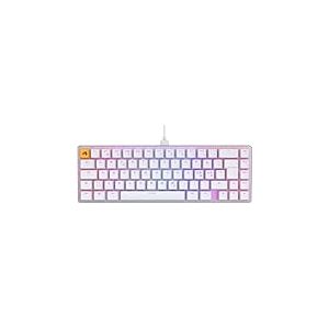 Glorious Gaming GMMK 2 Compact (65%) - Clavier de jeu mécanique, TKL compact (65%), cadre aluminium, capuchons de touches doubleshot, switches Glorious Fox, RGB, Disposition QWERTY nordique - Blanc