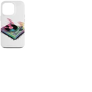 Glitch Art Platine Disque Vinyle Musique Coque pour iPhone 13 Pro