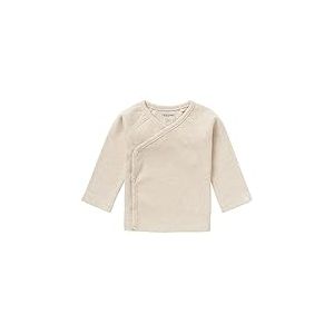 Noppies U Tee Overlap Ls Rib Nanyuki T-Shirt, Ras1202 Oatmeal P611, 50 cm Mixte bébé