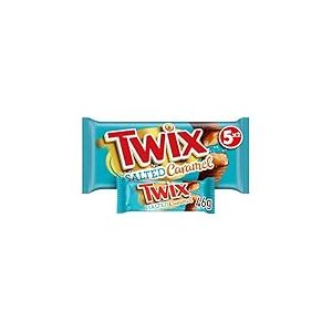 TWIX Caramel Salé - Barre Chocolat au Lait, Caramel Beurre Salé & Biscuits - 5 Sachets Individuels de 2 Barres Chocolatées - 230g