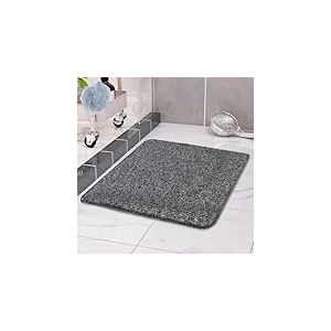 COSYLAND Tapis de Douche Antidérapant 60x60 cm - Tapis de Bain Sécurité Confortable en PVC Luffa - Séchage Rapide avec Trous de Drainage - Pour Salle de Bain et Zones Humides - Découpable - Noir/Blanc