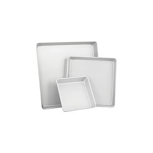 WILTON 0261372 Moule à Gâteau Carré Métal 42,8 x 42,8 x 5,49 cm Set de 3