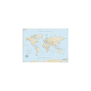 Miss Wood Vintage XL - Carte du Monde en Liège, 90 x 60cm