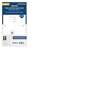 Filofax Agenda personnel 2026 26-68423 2 jours par page 3 langues