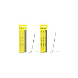 3 pi&egrave;ces recharges de stylo bille multifonction d'Online, D1, largeur de trait M, aussi compatible avec Lamy, Rotring, Cross etc, recharge standard internationale, ind&eacute;l&eacute;bile, couleur d' encre verte