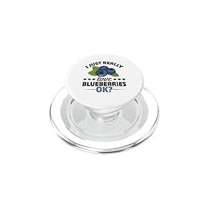 Myrtilles - J'adore Vraiment Les myrtilles, d'accord ? PopSockets PopGrip pour MagSafe