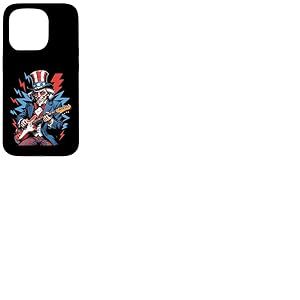 Uncle Sam Guitare électrique 4 juillet Rock USA Coque pour iPhone 15 Pro