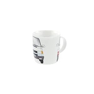 BRISA VW Collection - Volkswagen Combi Bus T4 Camper Van Mug de Café en Porcelaine (New Bone China), Tasse à Thé, Grand gobelet pour la Cuisine, Atelier, Camping/Cadeau/Souvenir (Avant/Blanc)