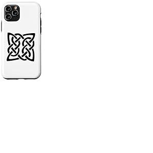 Noeud celtique beau nœud celtique carré nœud ligne noire Coque pour iPhone 11 Pro