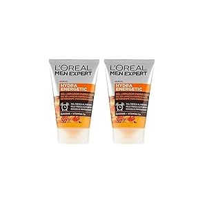 L'Oreal Paris Men Expert - Hydra Energetic gel limpiador energizante para hombres - 100 ml (Lot de 2)