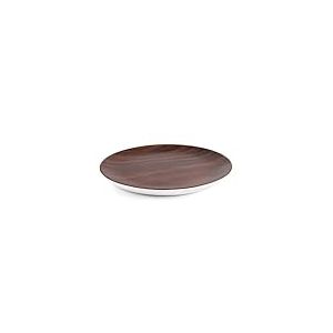 Lacor - 63084 - Assiette ronde en bois de mélamine, sans BPA, Ø20 cm, empilable, passe au lave-vaisselle, imite le bois, pour servir et présenter les aliments, ne convient pas au micro-ondes